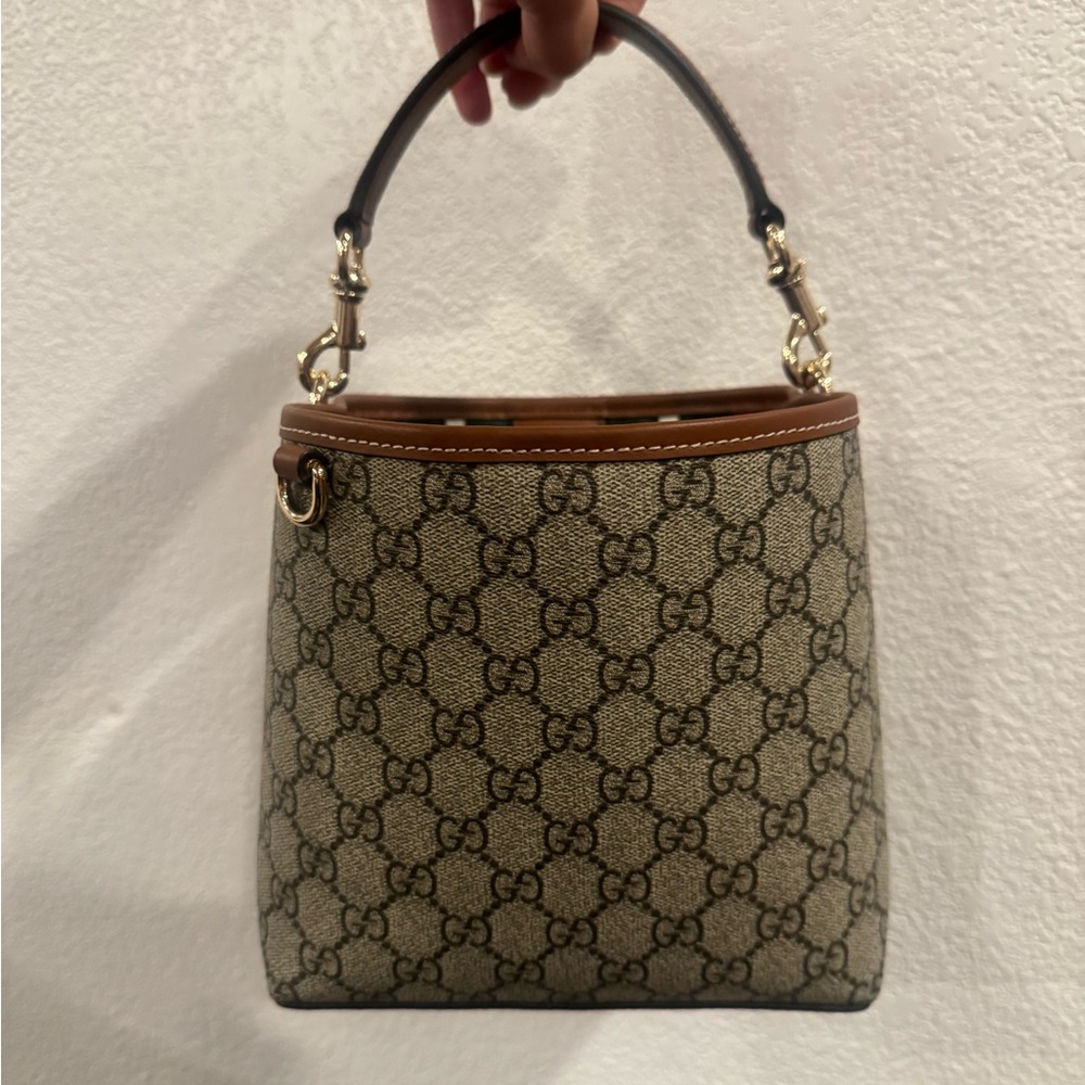 Classic Beige and Tan Shoulder Bag